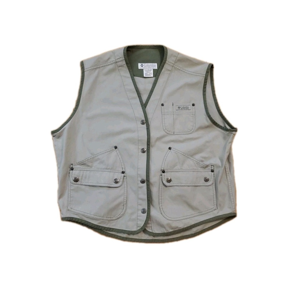 Columbia Womens Fly Fishing Vest Size Large Beige Khaki